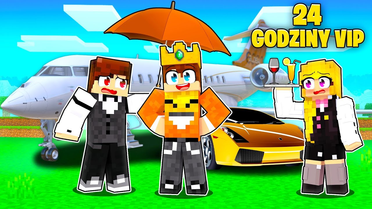 ZOSTAŁEM VIP-em PRZEZ 24H w Minecraft!
