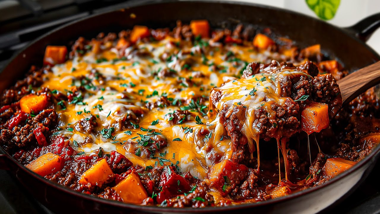Простой и вкусный ужин из говяжьего фарша и картофеля — идеально для буднего вечера!