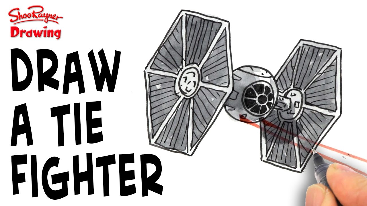 How to draw a Star Wars Tie Fighter