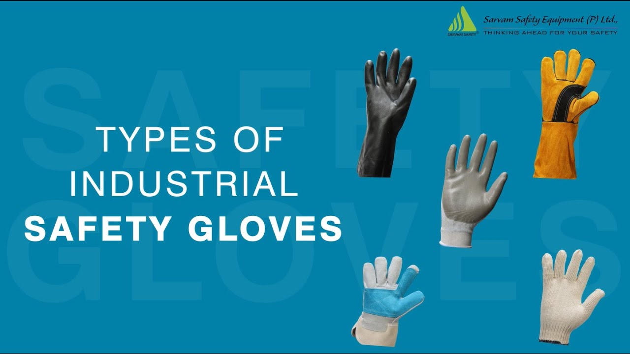 Safety gloves used for different types of industry.