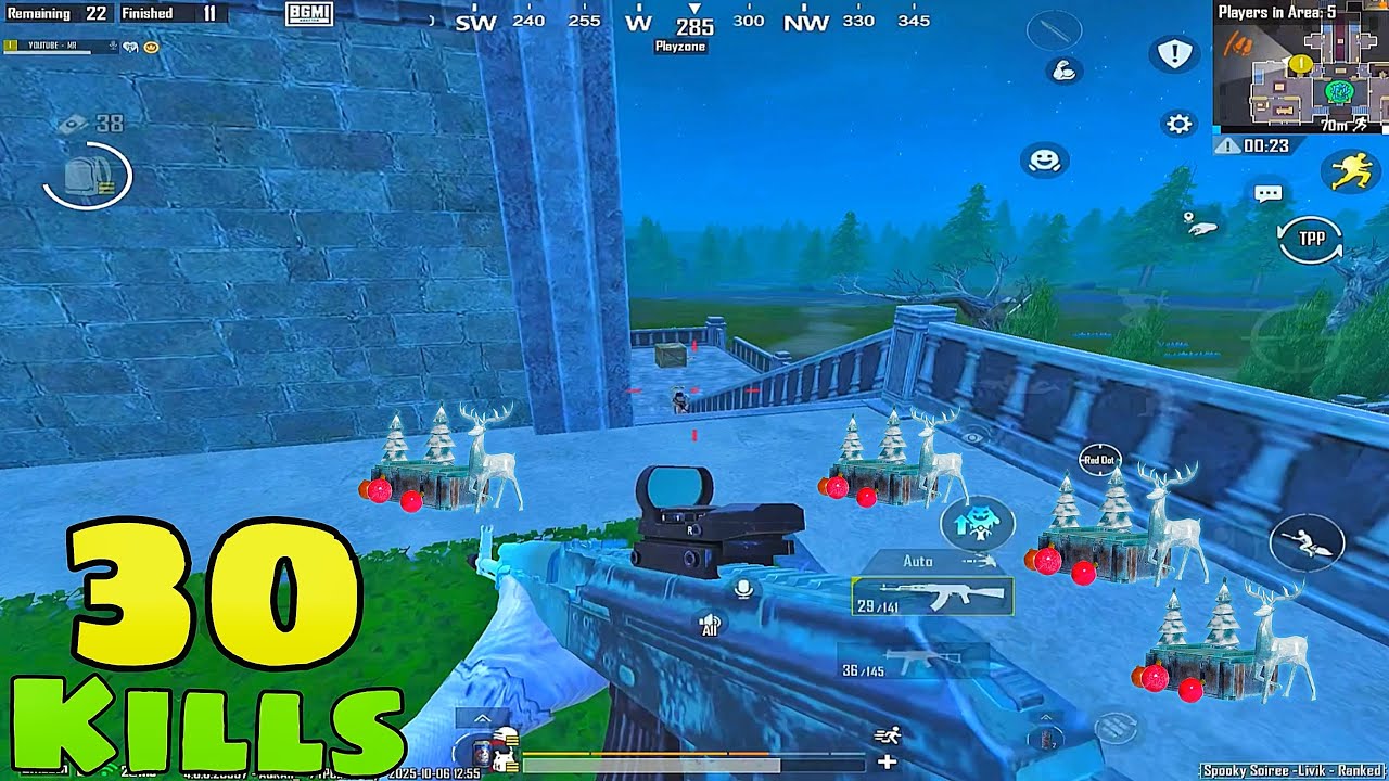 30 KILLS !!🥵 Fastest LIVIK Gameplay With AKM Glacier 🥶PUBG Mobile Gameplay Video 