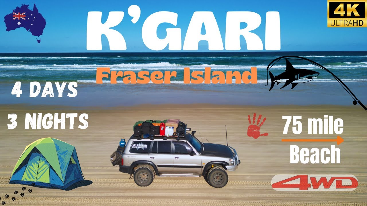 4x4 Nissan Patrol Trip to K'GARI - Fraser Island - DRONE [4K]