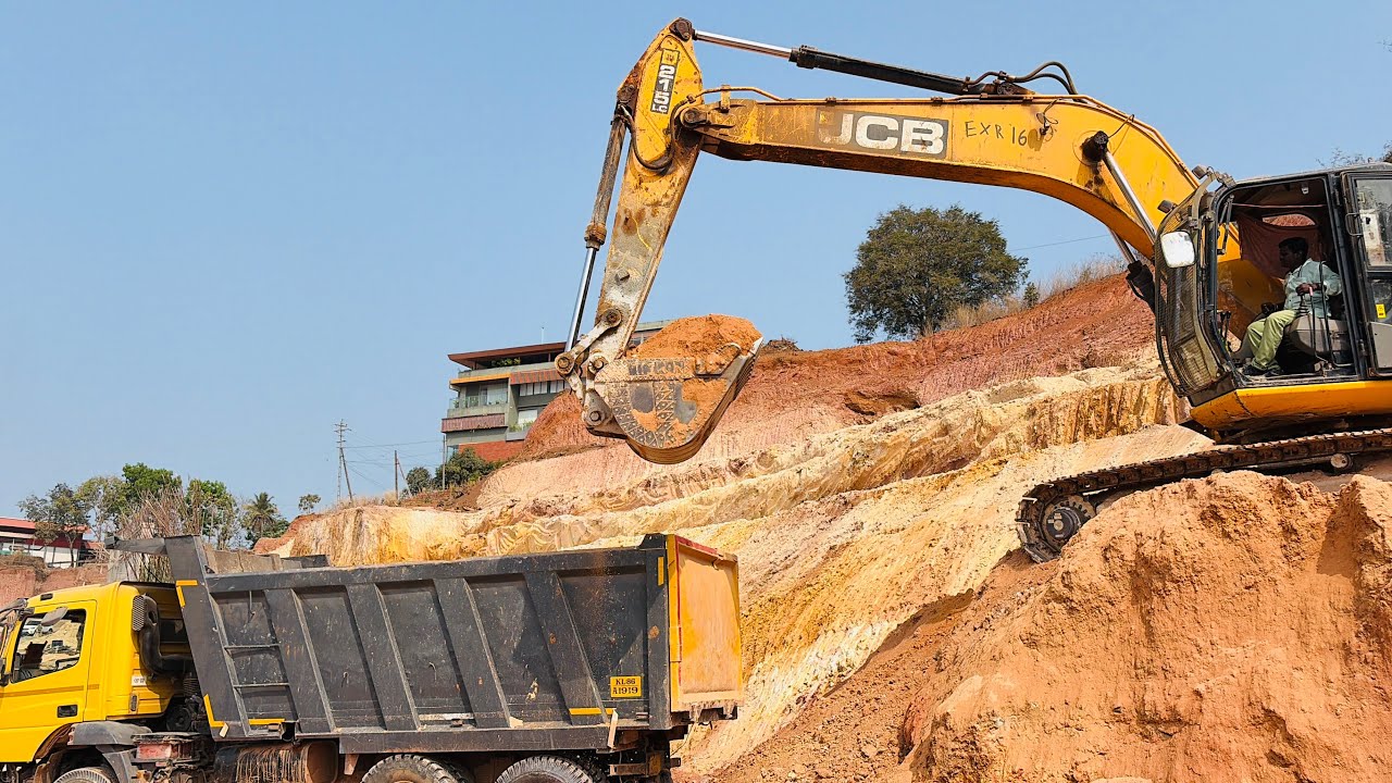 Backhoe amazing filling in to truck dangerous places🔥😱👌 | Soil filling experts driver🚜😎 |