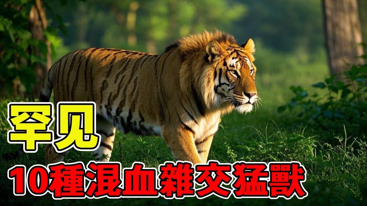 10種罕見的混血雜交猛獸，你聽過「豹獅獸」嗎？比老虎還大上一號【黑土日記】#動物世界 #獅虎獸