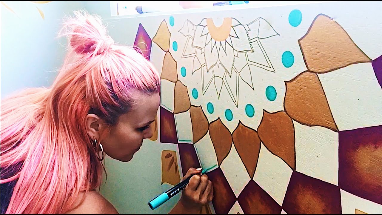 Jungle Mandala Wall Mural Time-lapse by Morgan Joanel