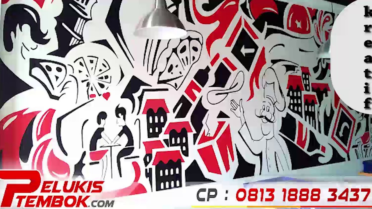 Lukis Dinding Cafe 3D Keren Telp :  0856-850-3437