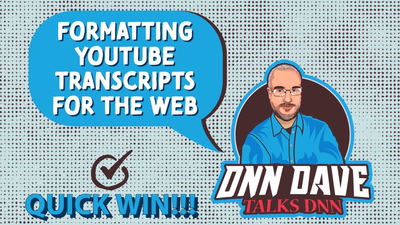 Formatting YouTube Video Transcripts for the Web