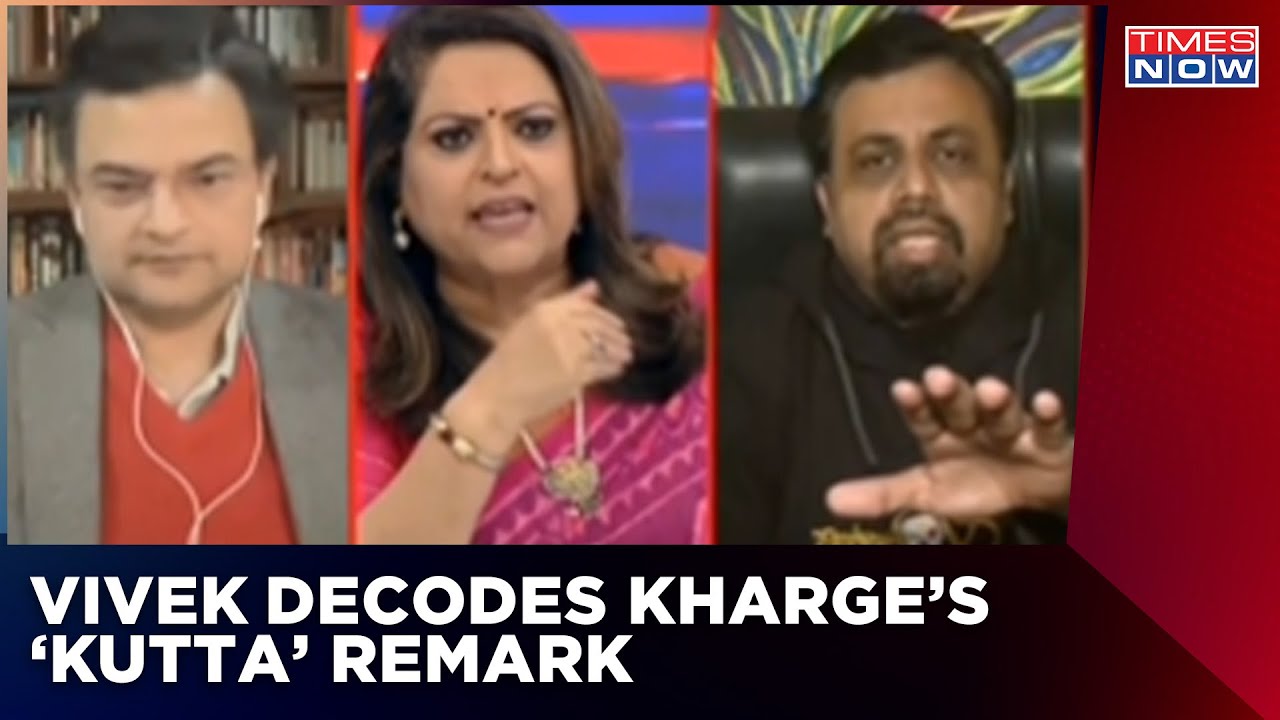 Vivek Srivastava Decodes Kharge's Kutta Comment | Attacks Anand Ranganathan, Navika Kumar Intervenes