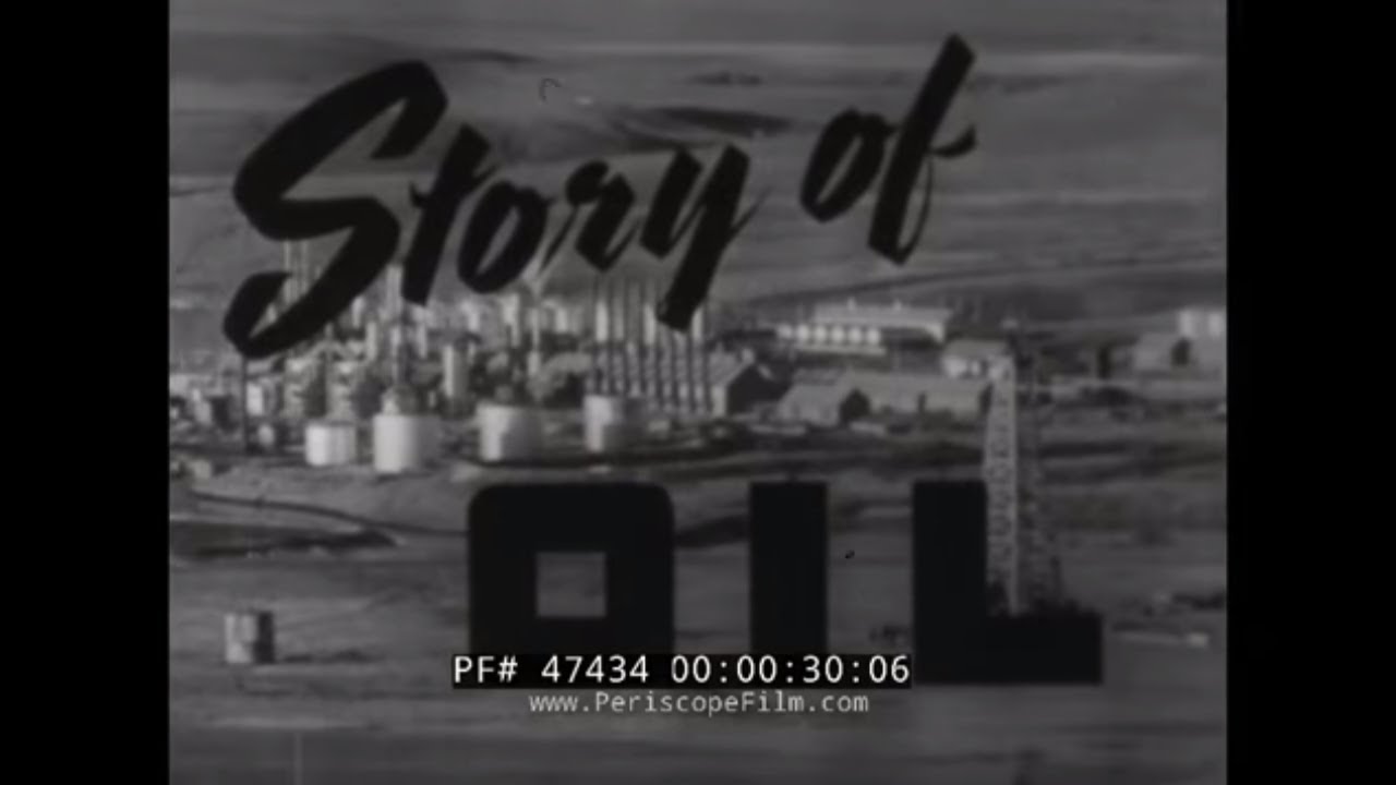 1940s OIL PRODUCTION & PETROLEUM PROCESSING  VINTAGE FILM  47434