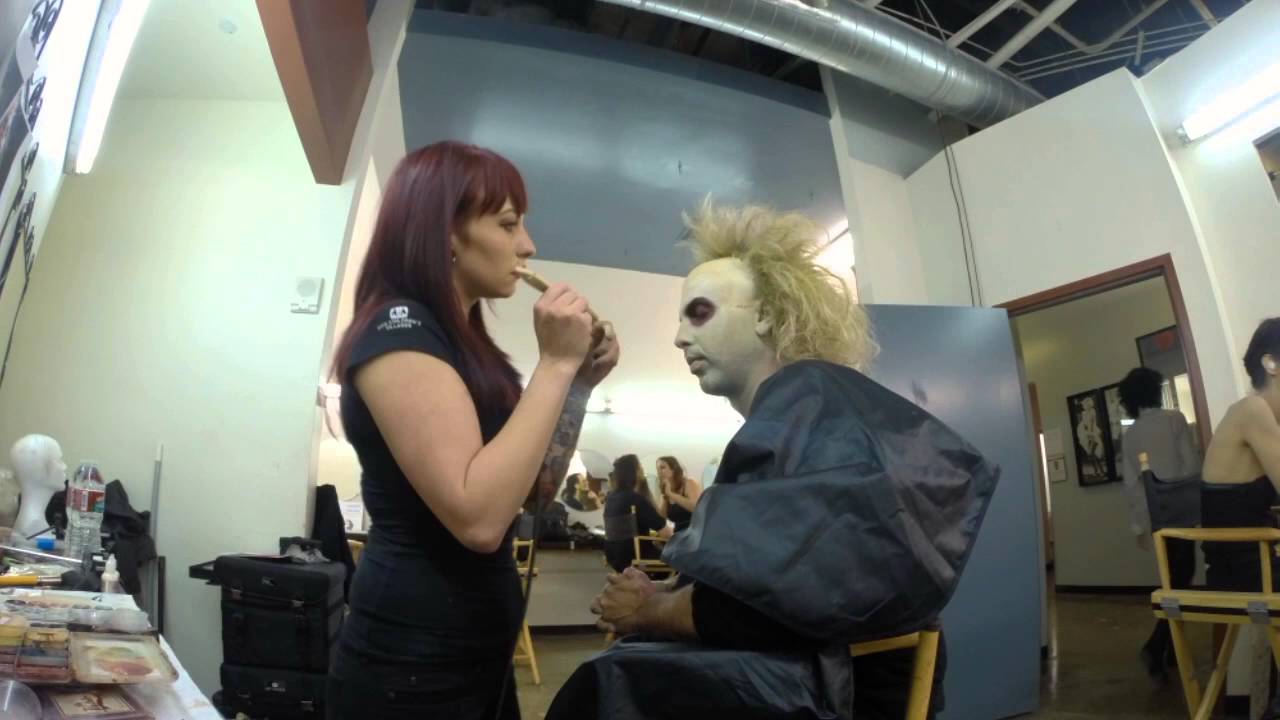 Beetlejuice makeup, a tribute to Ve Neill at Cinema Makeup School.