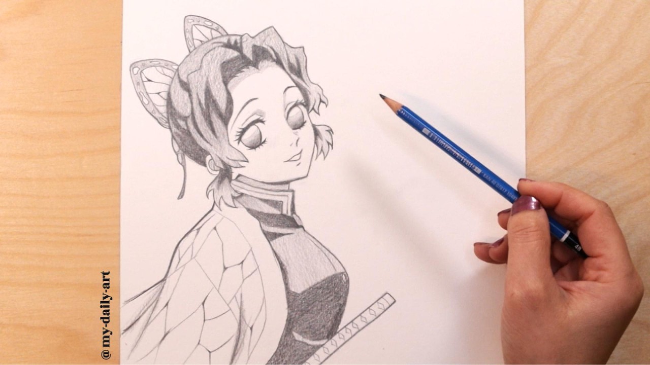 How to Draw Shinobu Kocho | Demon Slayer Pencil Drawing
