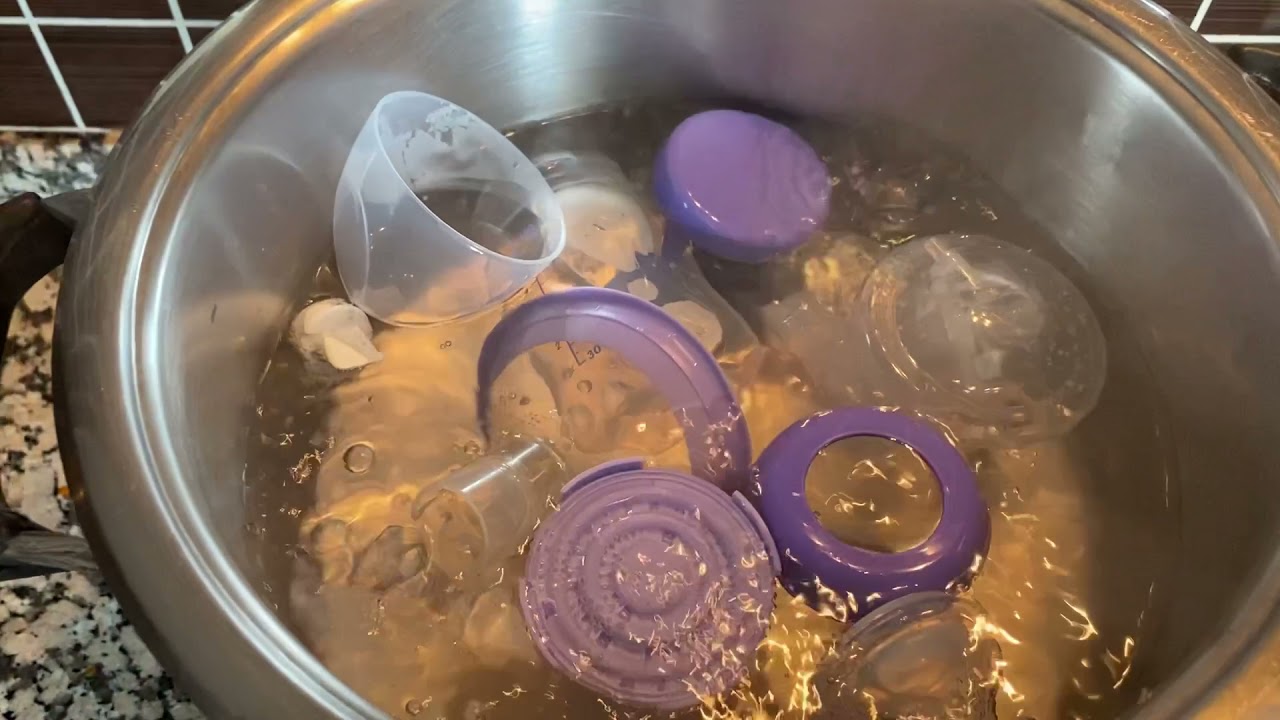 Süt sağma makinesi, göğüs kalkanı ve biberon temizliği