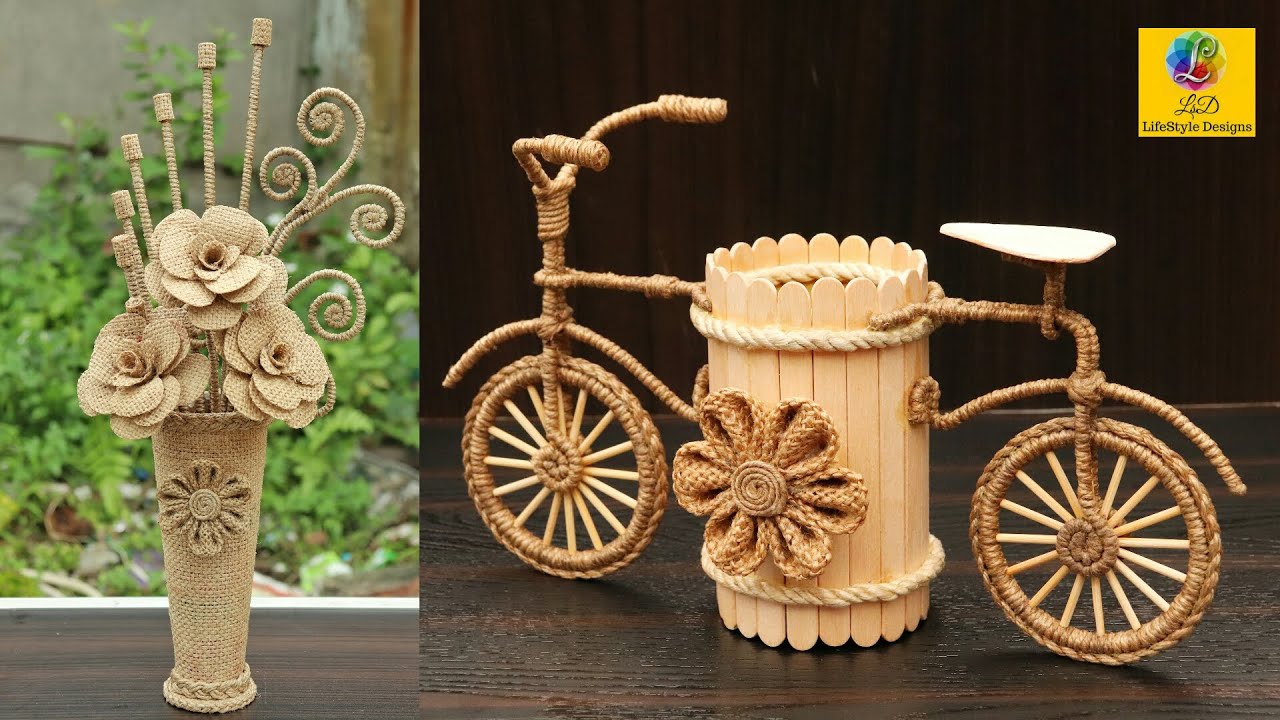 DIY Room Decor! Quick and Easy Home Decorating Ideas with Burlap Jute | Handmade DIY Craft Ideas