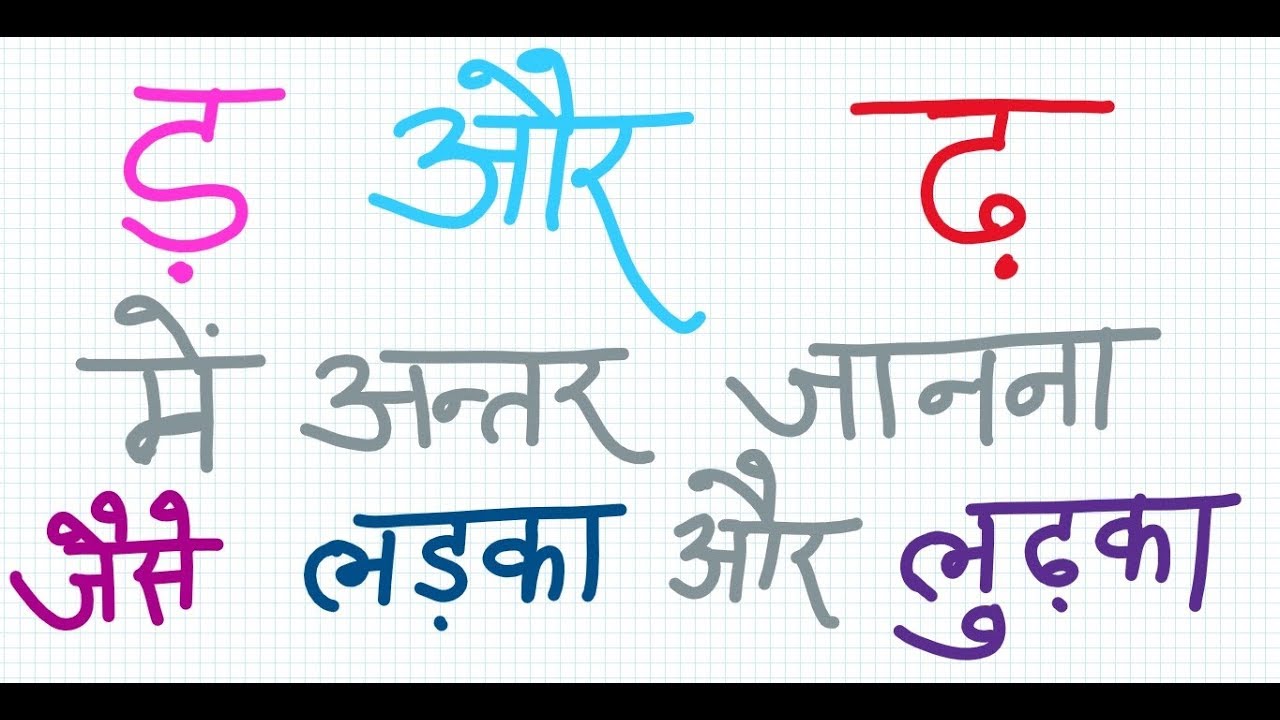 Difference between D and Dh Hindi video  ड़ और ढ़ मे अंतर जानना उदाहरण के साथ हिन्दी वीडियो
