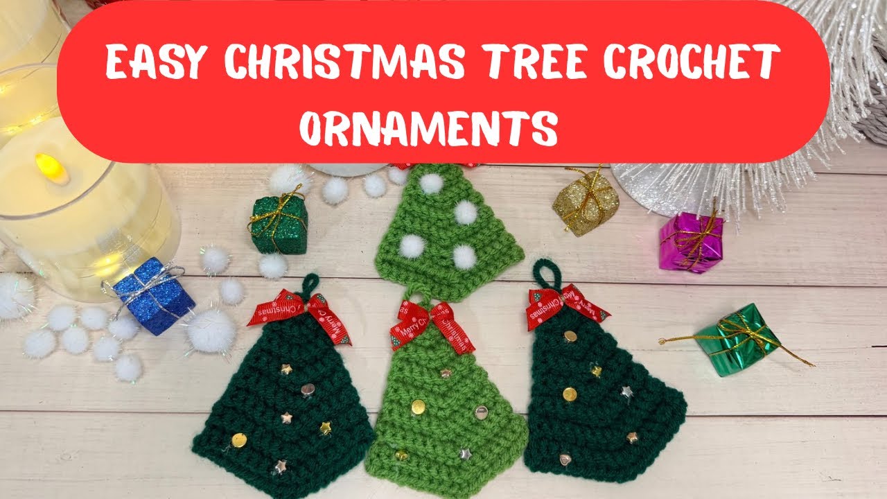 Fast & Easy Crochet Christmas Trees 🎄 Perfect Last-Minute Ornaments!