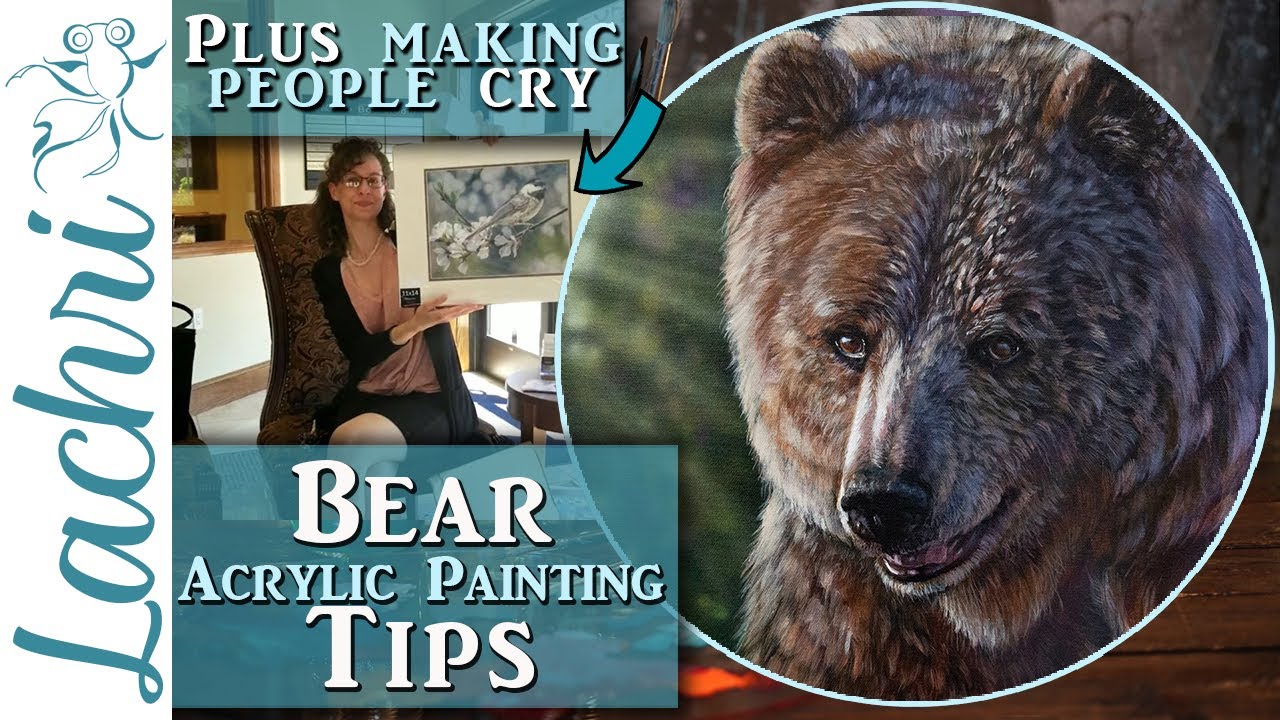 Bear in Acrylics - Tips for realistic Fur - Lachri