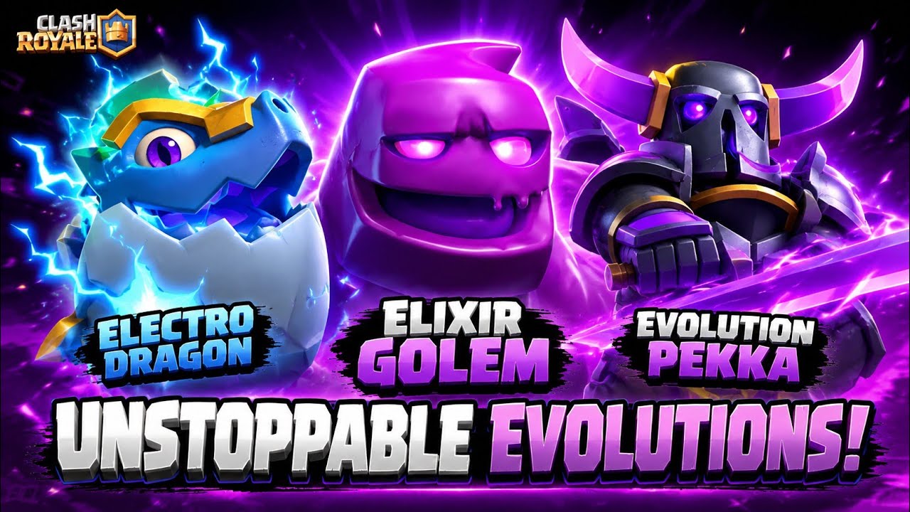 NEW Evolution PEKKA + Electro Dragon + Elixir Golem Deck is INSANE! ⚡🔥