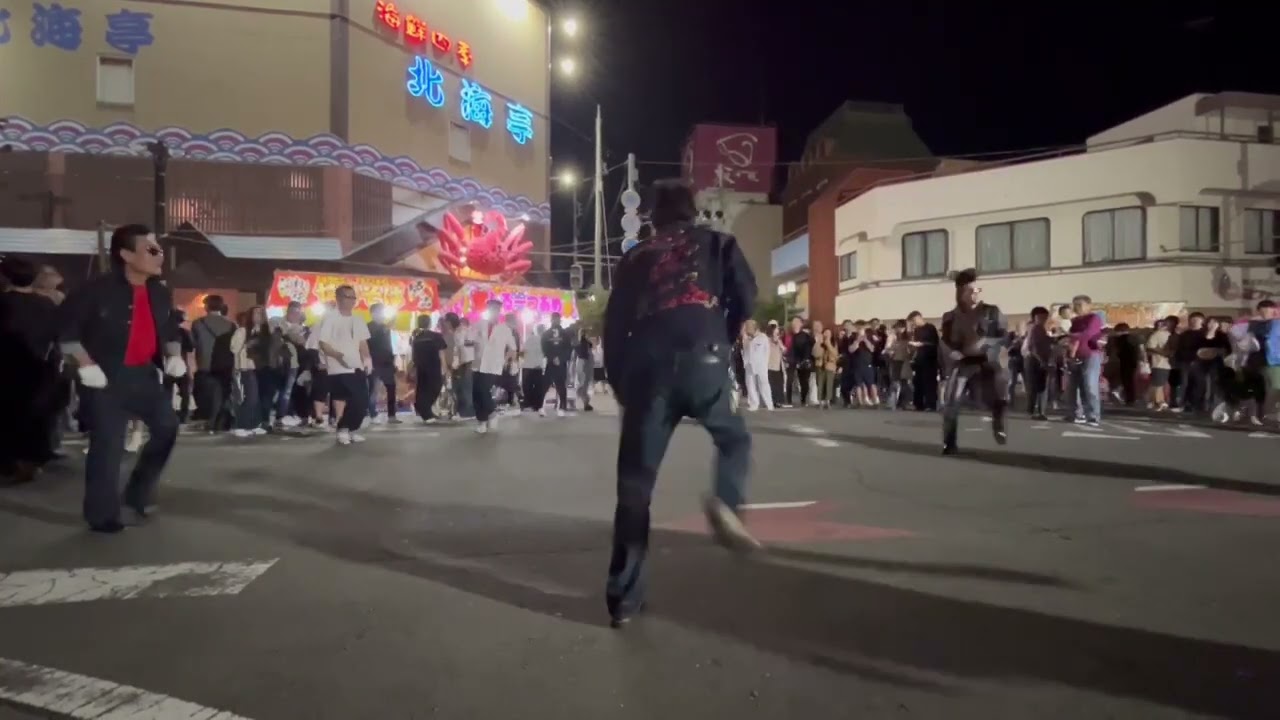 2025年9月28日#TEAMcoke#伊勢崎祭り#ロックンローラー#ロカビリー#北海亭前#streetdance