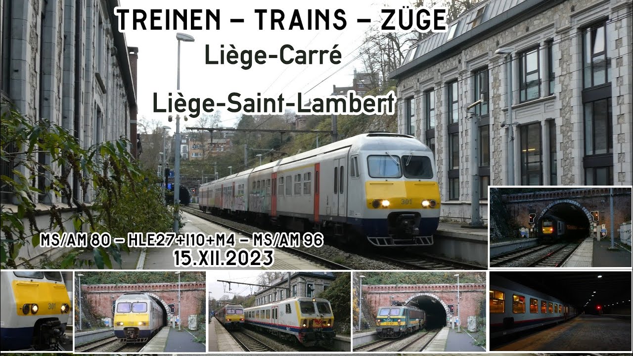 NMBS SNCB/Treinen Trains Züge/Liège-Carré & Liège-Saint-Lambert / MS/AM 80, MS/AM 96, HLE27+I10+M4