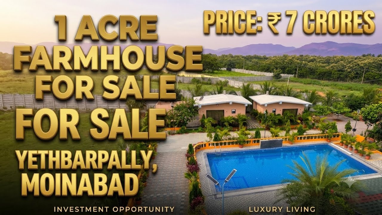 1 Acre Farmhouse for Sale | Yethbarpally Moinabad | #hyderabad #farmhouse #greenery 