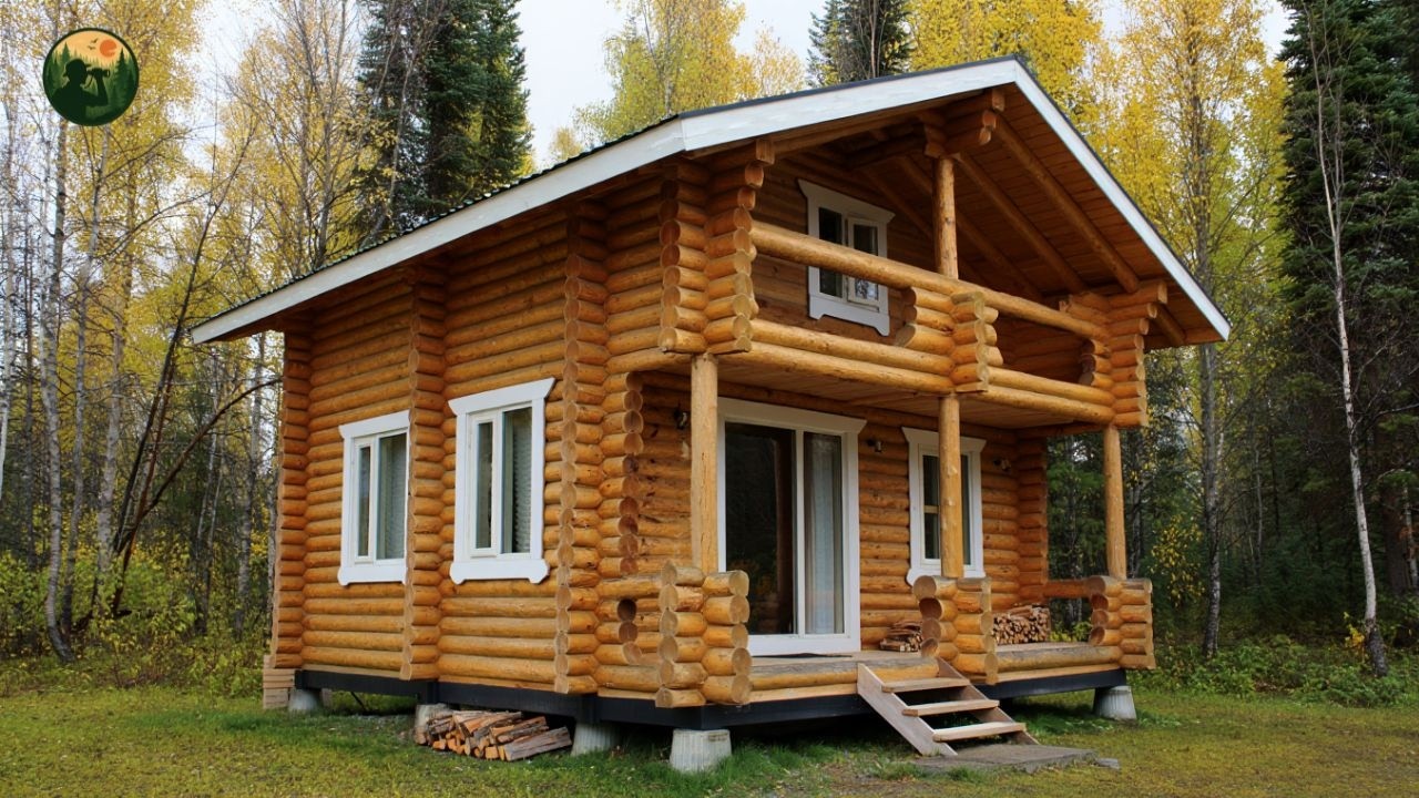 The Journey Of Constructing A Complete Wooden Home Deep In The Woods
