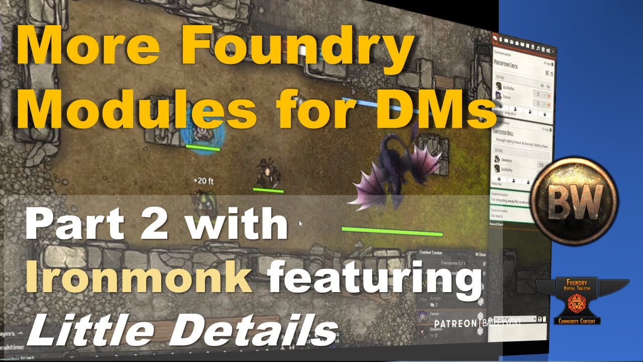 Foundry Modules Walkthrough Part 2: Ironmonk's Little Details, Common Display, and Player Settings