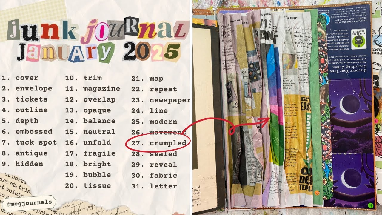 Junk Journal January 2025 Day 27: Crumpled