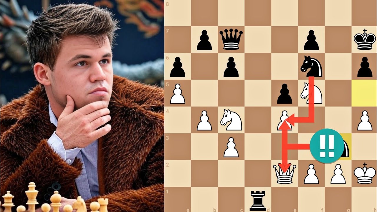 Как Магнус Карлсен выиграл совершенно проигранную партию у Каруаны.