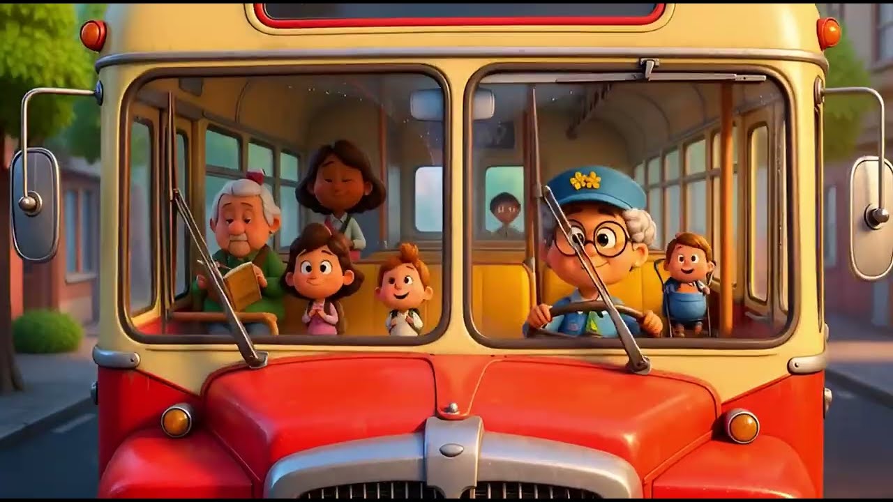 Wheels On the Bus Kids Nursery Rhyme1080p