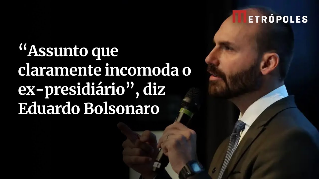 Eduardo Bolsonaro se manifesta ap&oacute;s reuni&atilde;o entre Lula e Trump