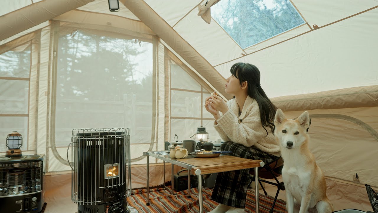가성비 끝판왕 🍂 20만원 대 에어텐트로 떠난 나홀로 가을 캠핑 / 캠핑 브이로그 / 포천엉클킴스 캠핑장