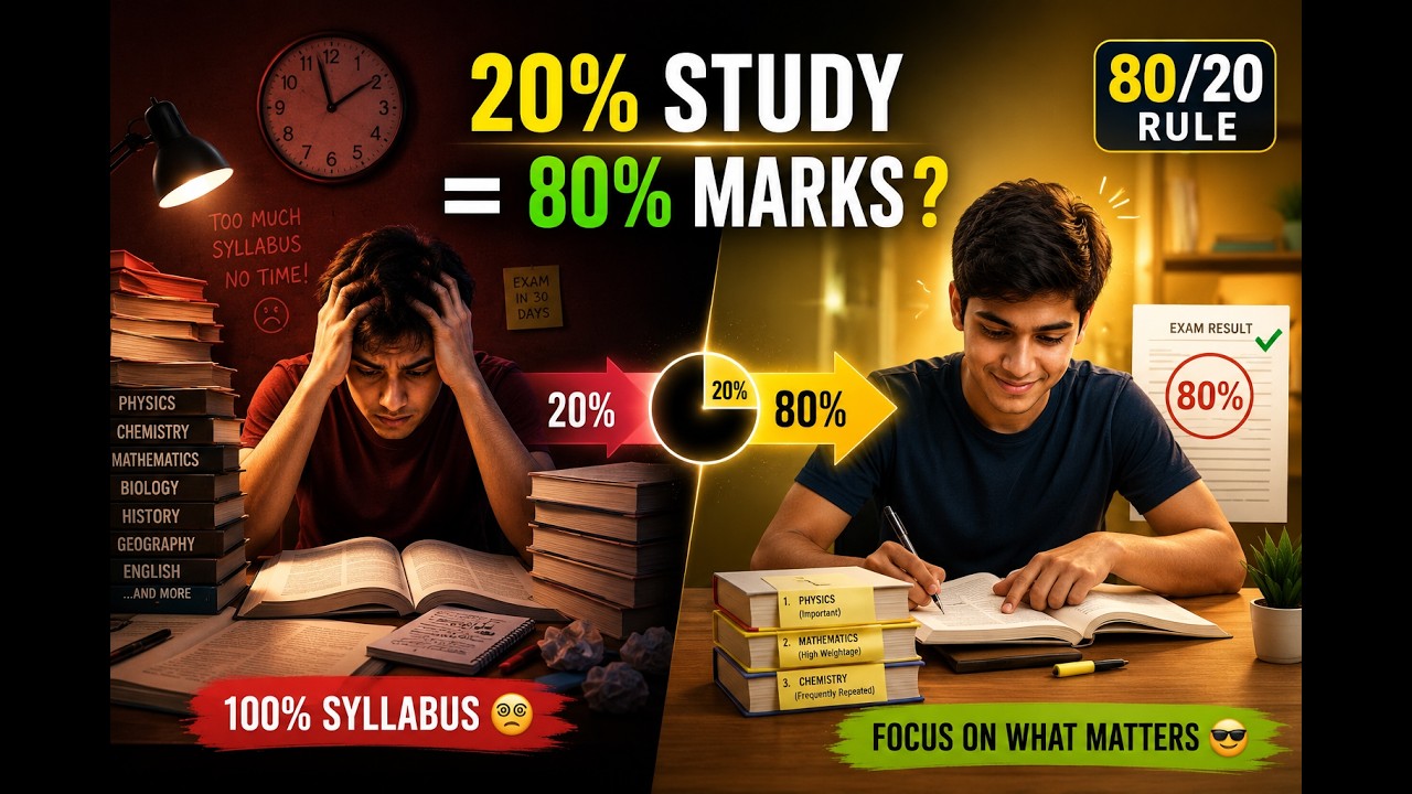 Why Toppers Don't Study Every Chapter Equally | This 1 Study Trick Can 10x Your Efficiency | 80/20