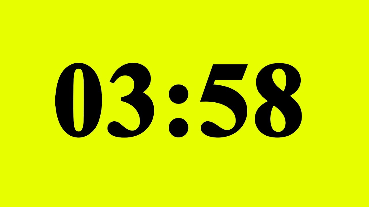 3 Minute 58 Second Timer