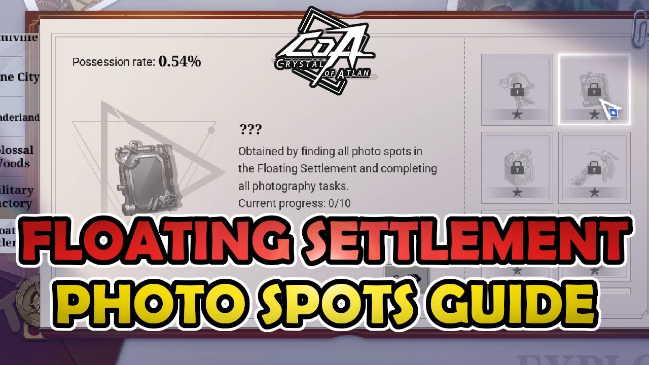 Floating Settlement Photo Spot Location Guide - Crystal of Atlan