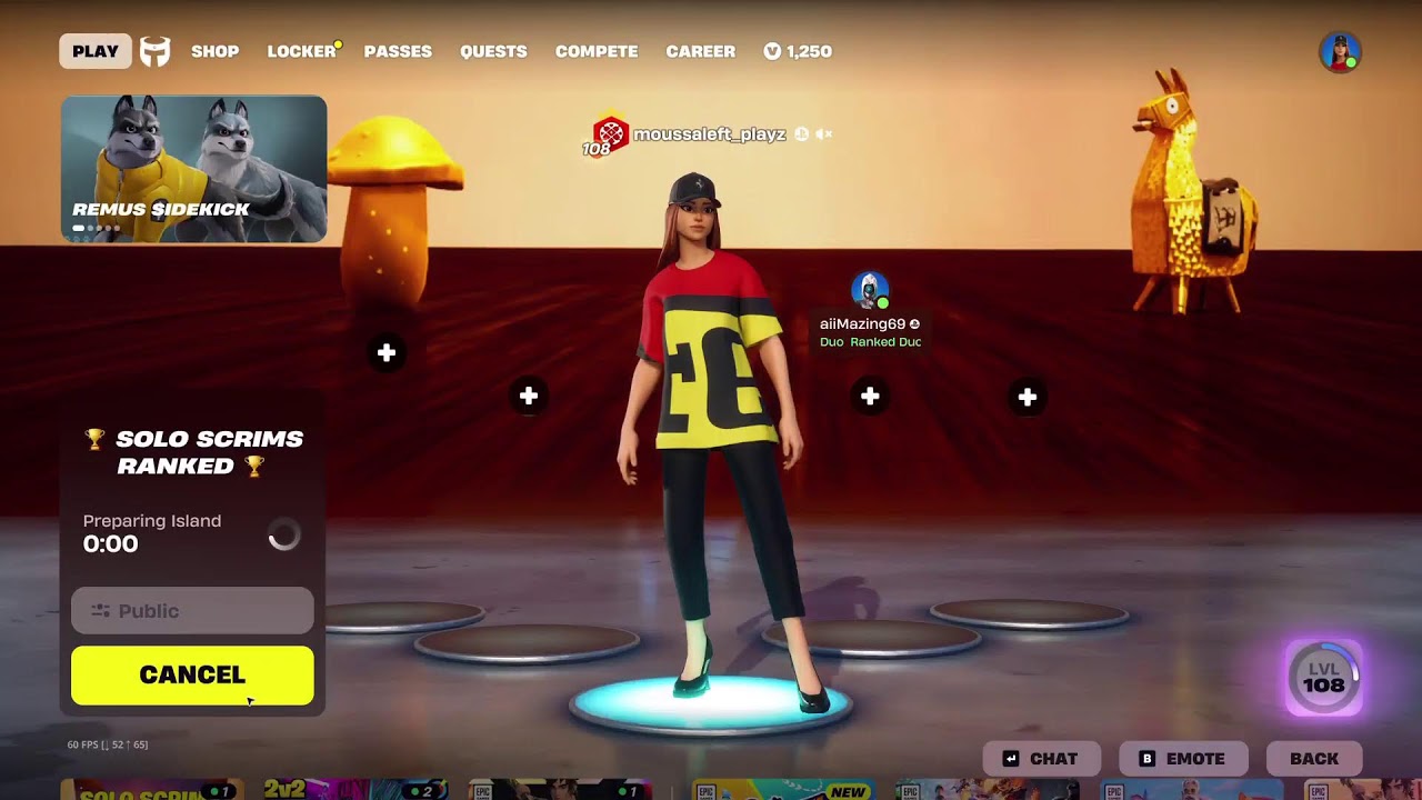Fortnite stream playing with viewers if 20 viewers then custom