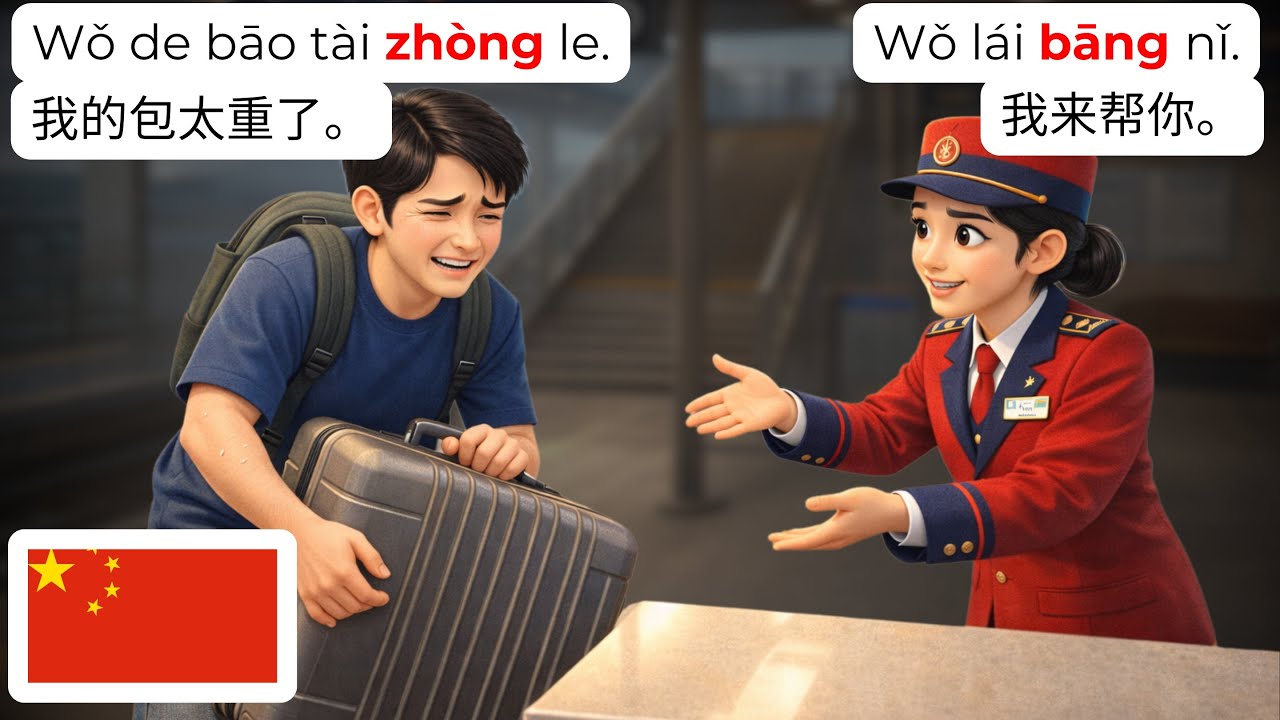 🇨🇳 Китайский за 25 минут: 50+ необходимых фраз для путешествий на поезде | HSK 1-2