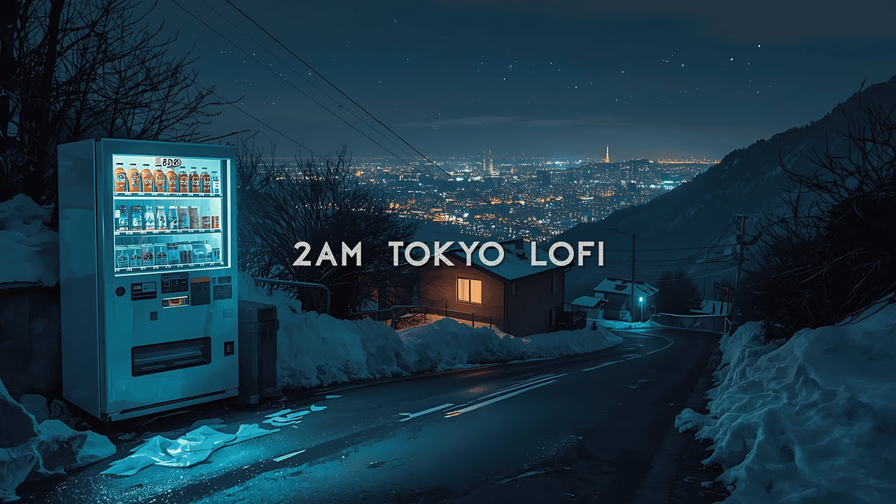 Tokyo at 2 AM in Deep Winter ❄️ | 90s Lofi — Icy Air & Lonely Vending Lights