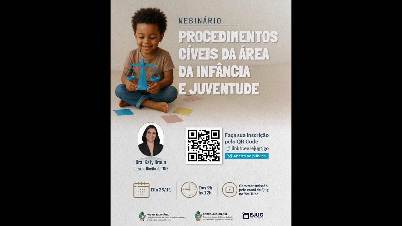 Webinário Procedimentos Cíveis da Área da Infância e Juventude (25/11/2025 às 9h)
