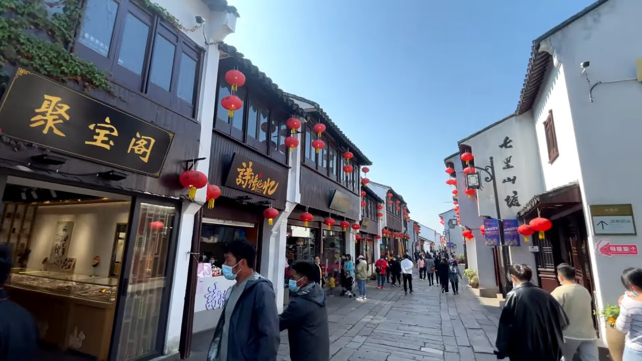 4K China Walk | SuZhou ShanTang Street | Thousand-year ancient city (60 Fps)