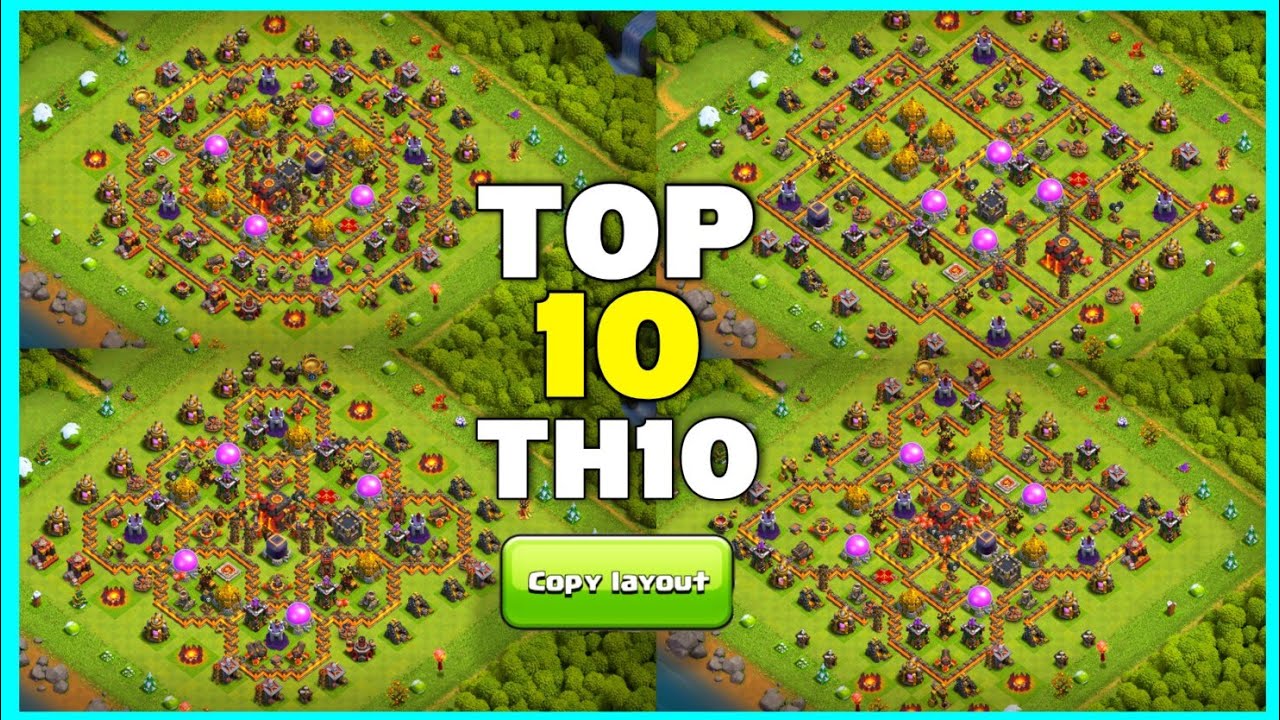 TOP 10|TOWN HALL 10 BASE WITH LINKS|TH10 FARMING/TROPHY BASE|TH10 BASE LINKS|CLASH OF CLANS 2021