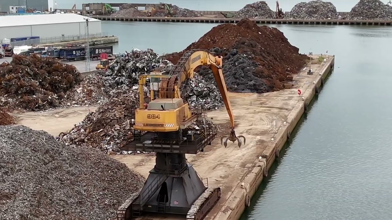 Massive piles of Scrap Metal & Aluminium Baling | S Norton - Liverpool #metal #aluminium #liverpool