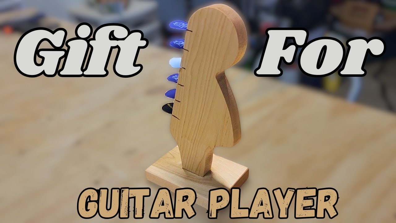 How to Make a Wooden Guitar Pick Holder // Easy Gift for Guitar Players