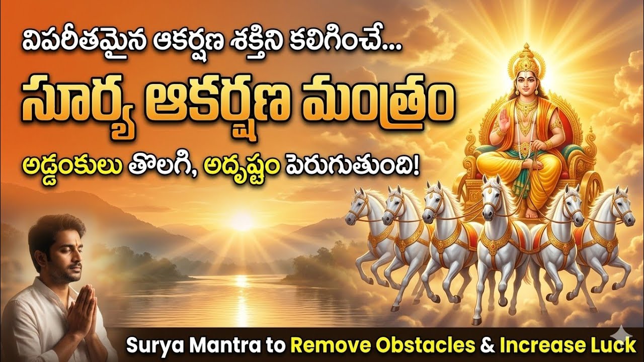 సూర్య ఆకర్షణ మంత్రం | Surya Mantra to Remove Obstacles & Increase Luck