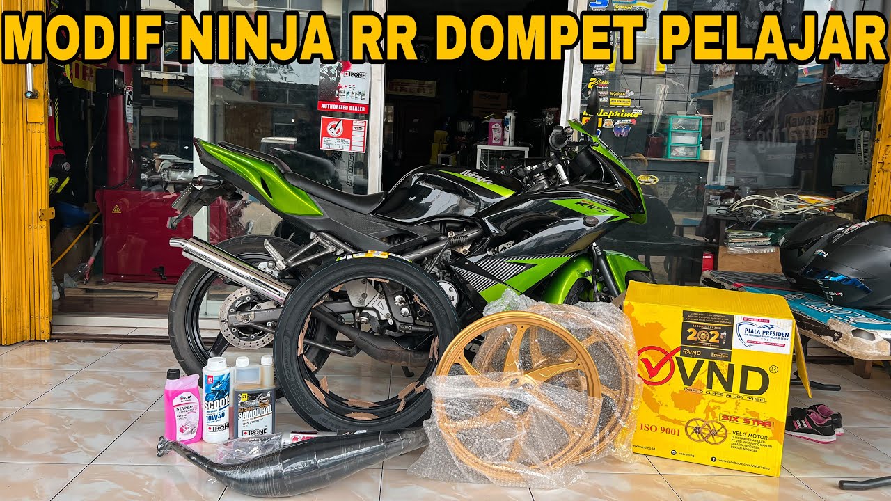 PEMASANGAN PART MODIF || NINJA RR AUTO GANTENG PARAH