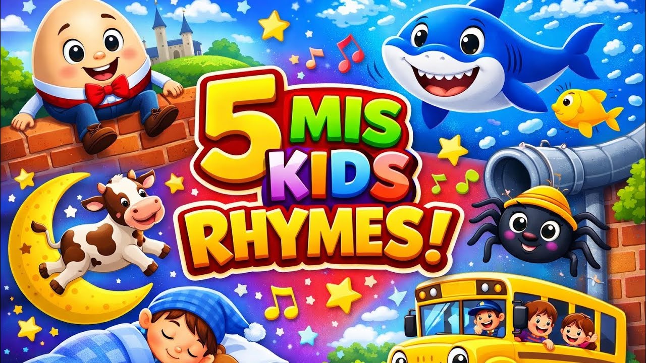5 MINS Kids Rhymes Collection | Fun Nursery Rhymes for Kids | Baby Songs & Learning Rhymes 🎶👶