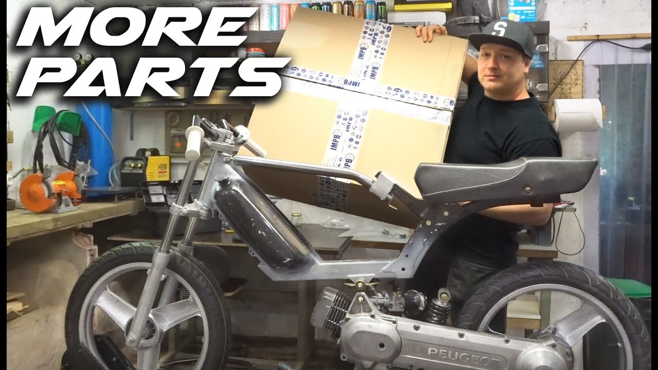 New tires and more parts for the Peugeot Fox 50 cc Racer from JMPB PARTS