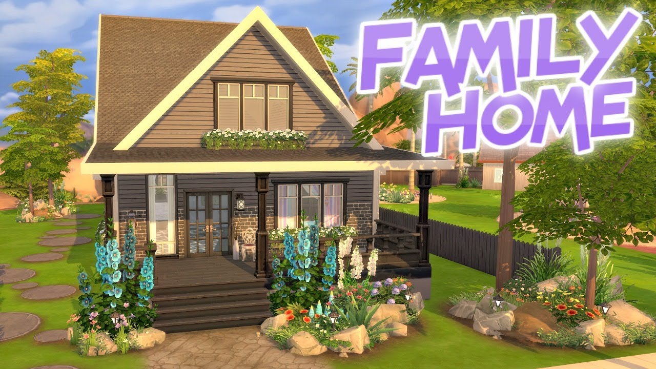 The Sims 4: CLEAN FAMILY HOME Walk Through! #springbuilds home build