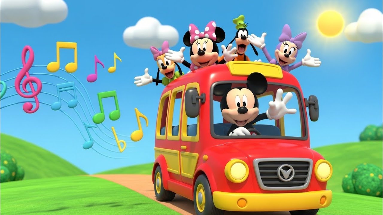 Mickey Mouse Clubhouse Wheels on the Bus | Fun Sing-Along Song for Kids 🎶🚌