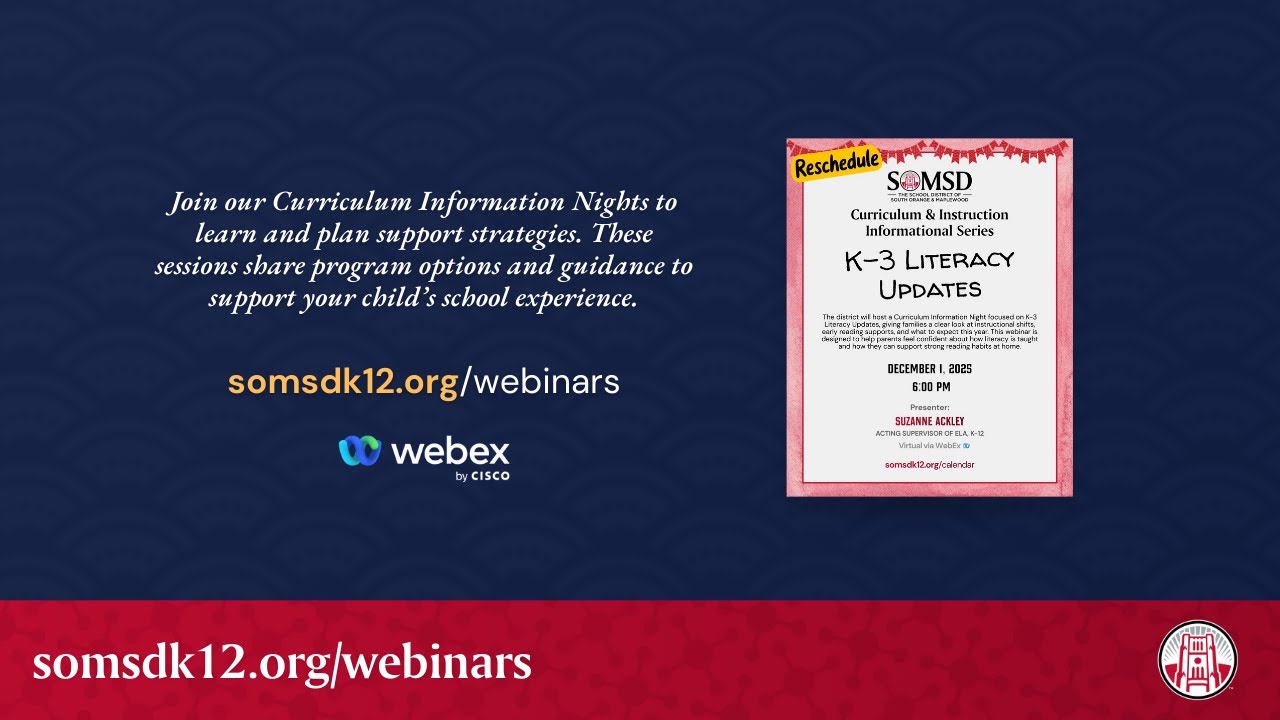K-3 Literacy Curriculum Night - December 2025 | @somsdk12
