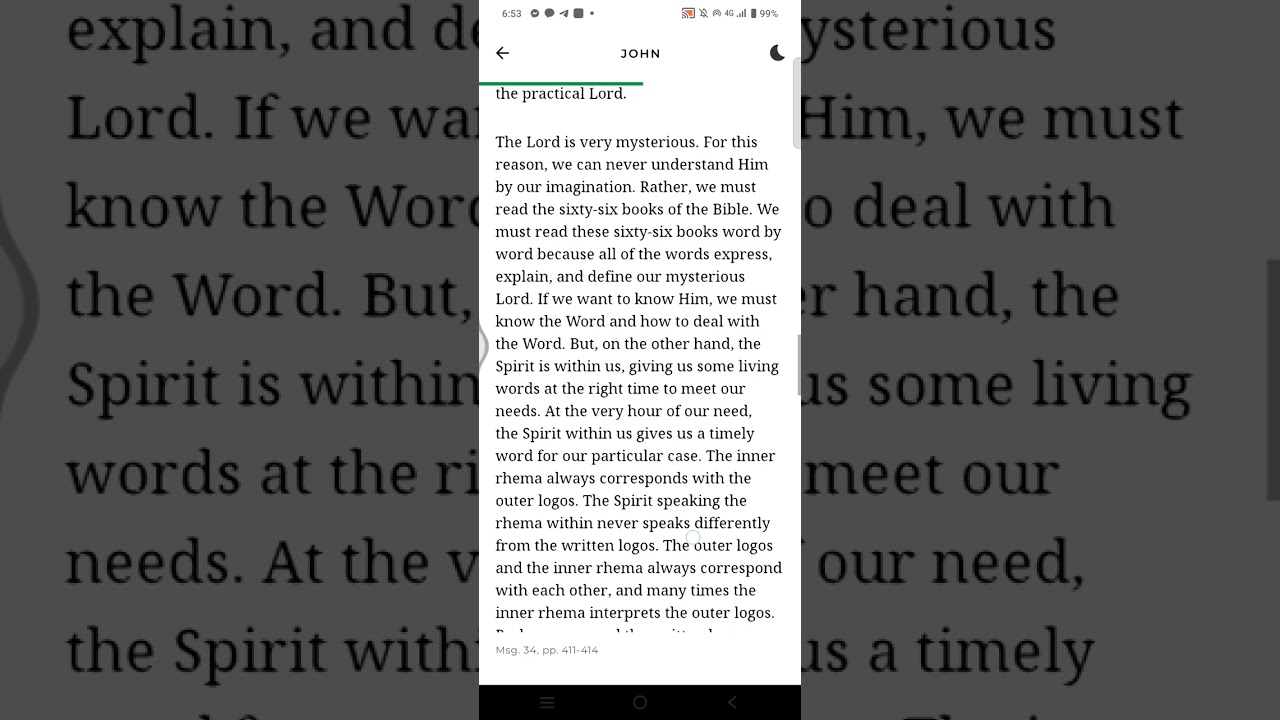 Life study of John- day 133 reading 